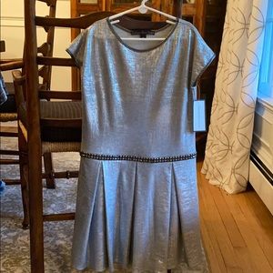 Silver dress with bead detail